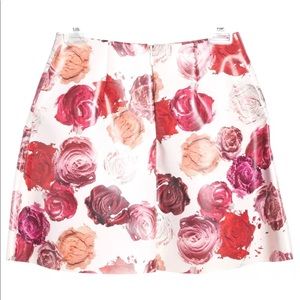 NWT MSGM $360 pink red roses skirt US6 or UK10